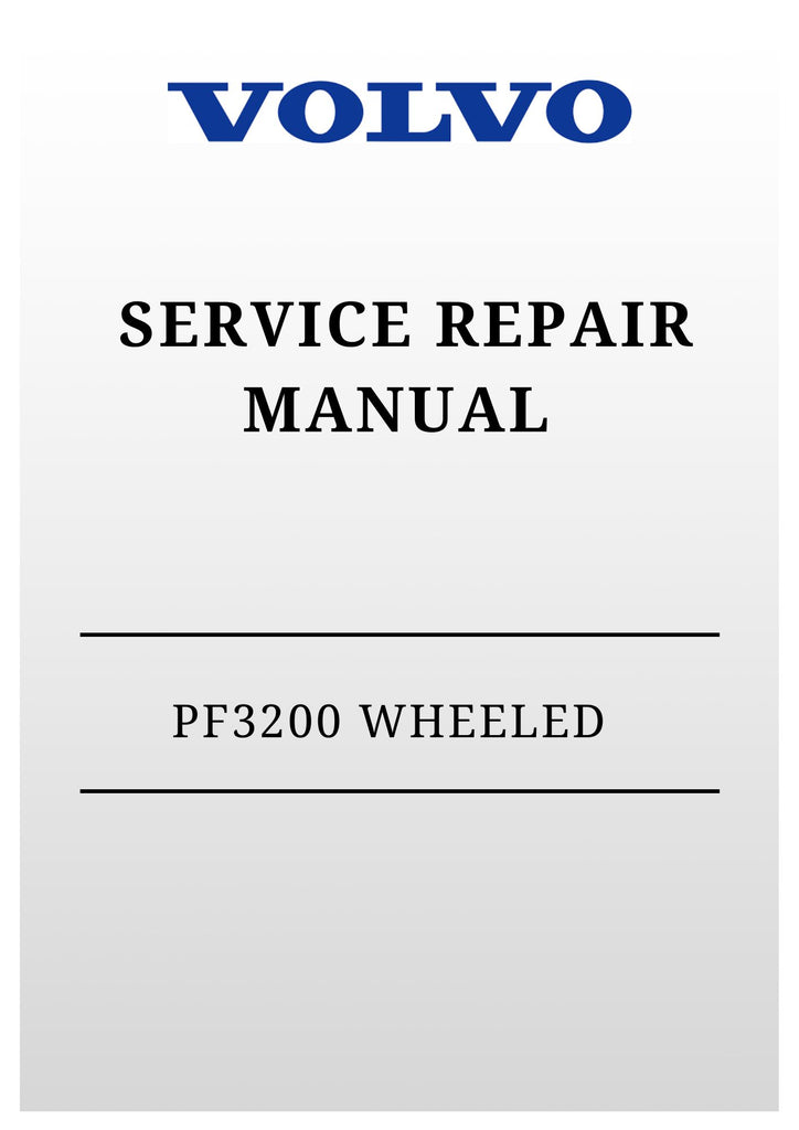 VOLVO PF3200 WHEELED PAVER SERVICE REPAIR MANUAL