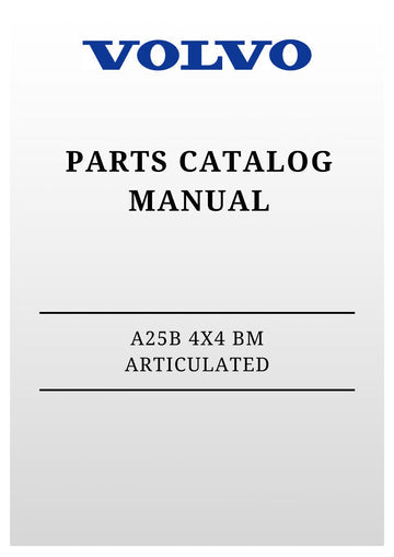 VOLVO A25B 4X4 BM ARTICULATED HAULERS (ART) SERVICE REPAIR
