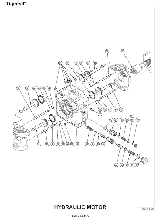 TIGERCAT 1018B FORWARDER PARTS CATALOGUE MANUAL (10180501 - 10180599)