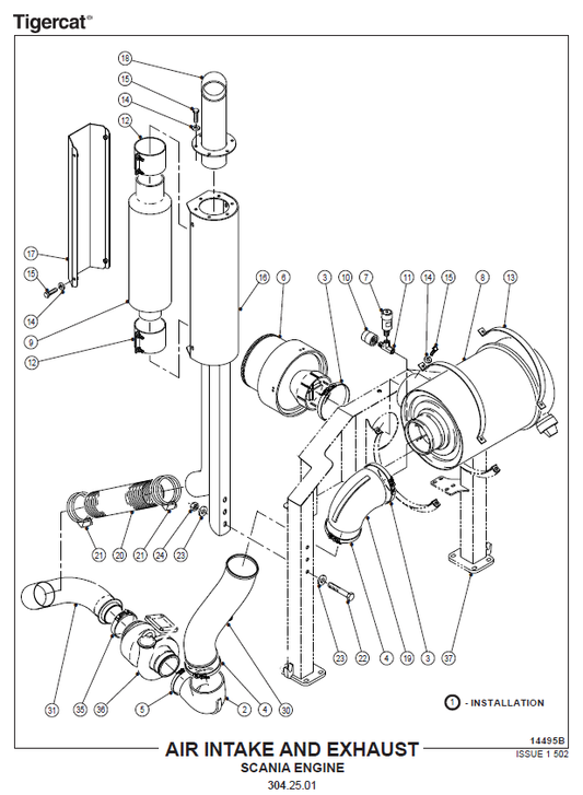 TIGERCAT 1018 FORWARDER PARTS CATALOGUE MANUAL (10180101 - 10180499)