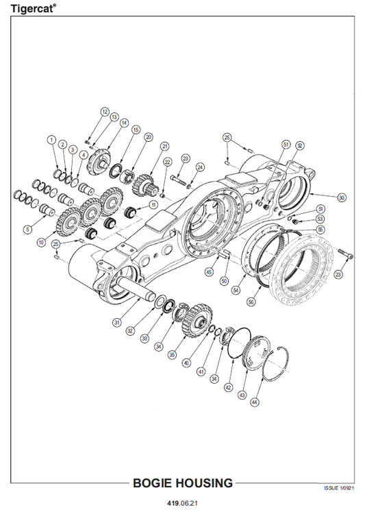 TIGERCAT 1055C FORWARDER PARTS CATALOGUE MANUAL (10551001 - 10551500)