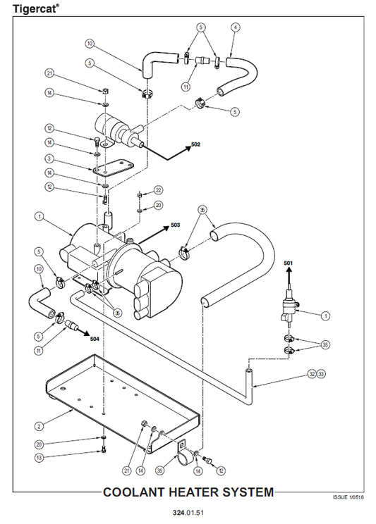 TIGERCAT 1075C FORWARDER PARTS CATALOGUE MANUAL (10751001 - 10751500)
