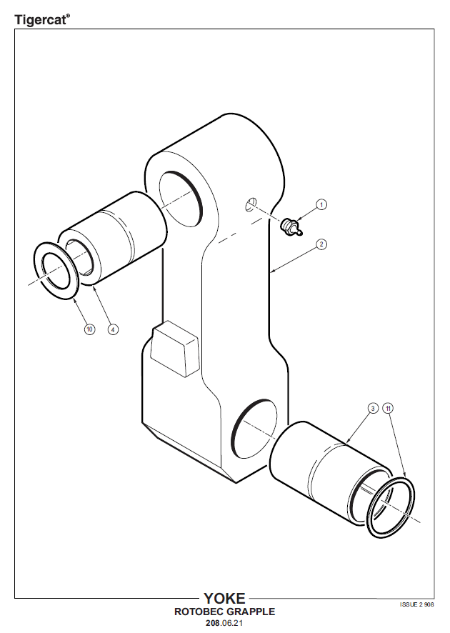 TIGERCAT 220C LOADER PARTS CATALOGUE MANUAL (2200501 - 2200600)