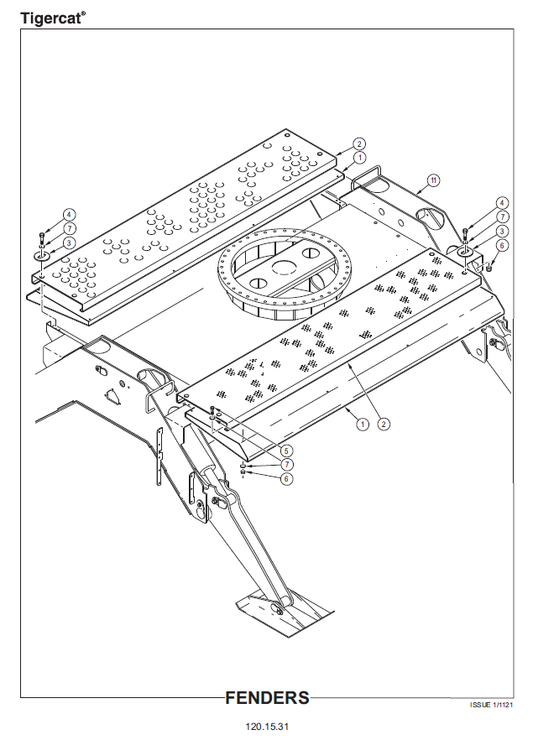 TIGERCAT 220E LOADER PARTS CATALOGUE MANUAL (2201001 - 2201500)
