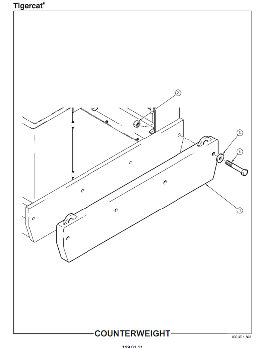 TIGERCAT 230C LOADER PARTS CATALOGUE MANUAL (2301501 - 2301999)