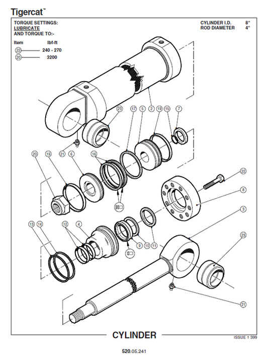 TIGERCAT 230 LOADER PARTS CATALOGUE MANUAL (2300101 - 2300499)