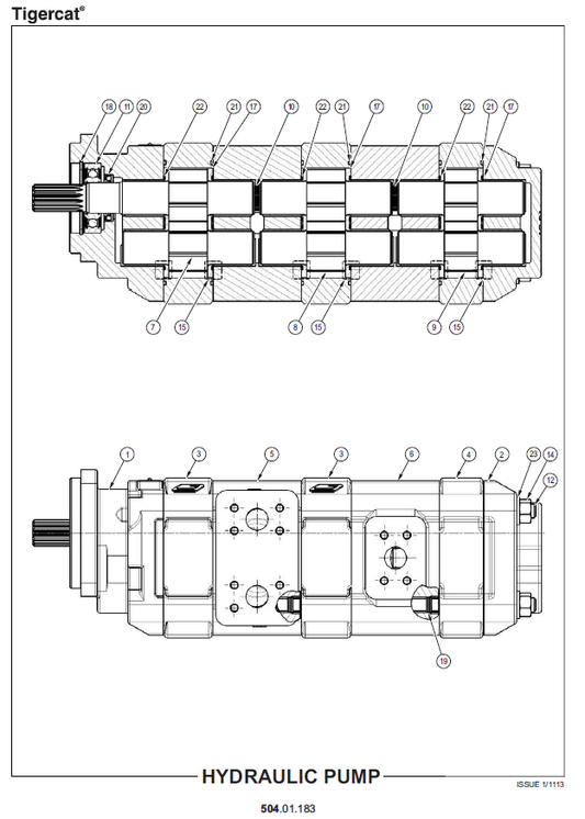 TIGERCAT 240C LOADER PARTS CATALOGUE MANUAL (2401501 - 2402000)