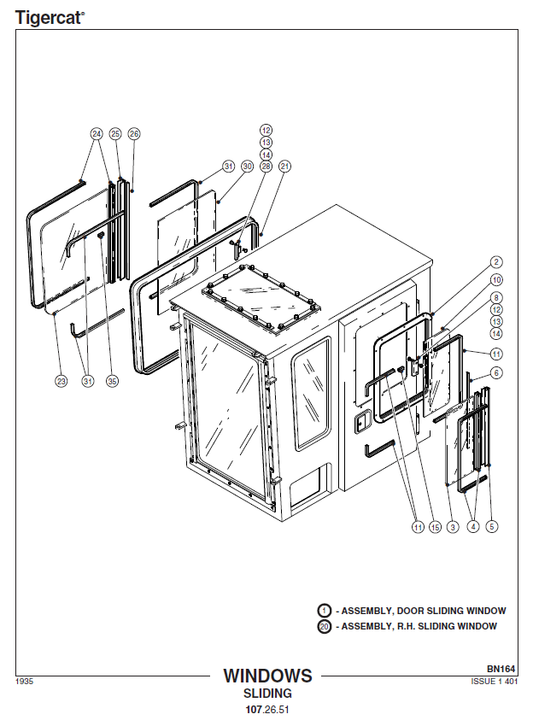 TIGERCAT 250 LOADER PARTS CATALOGUE MANUAL (2500101 - 2500499)