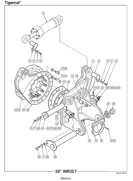 TIGERCAT 5000 SAW HEAD PARTS CATALOGUE MANUAL (50W0101 - 50W0750, 50T0101