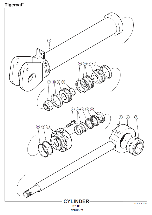 TIGERCAT 610 SKIDDER PARTS CATALOGUE MANUAL (6100101 - 6100300)