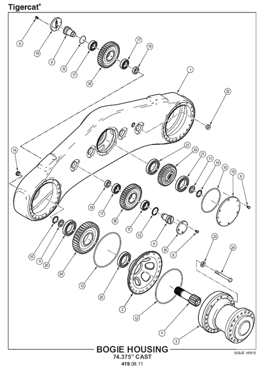 TIGERCAT 615C SKIDDER PARTS CATALOGUE MANUAL (6150101 - 6151000)
