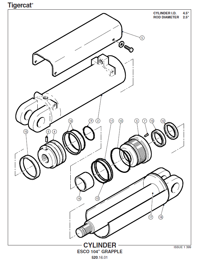 TIGERCAT 620C SKIDDER PARTS CATALOGUE MANUAL (6200501 - 6201500)