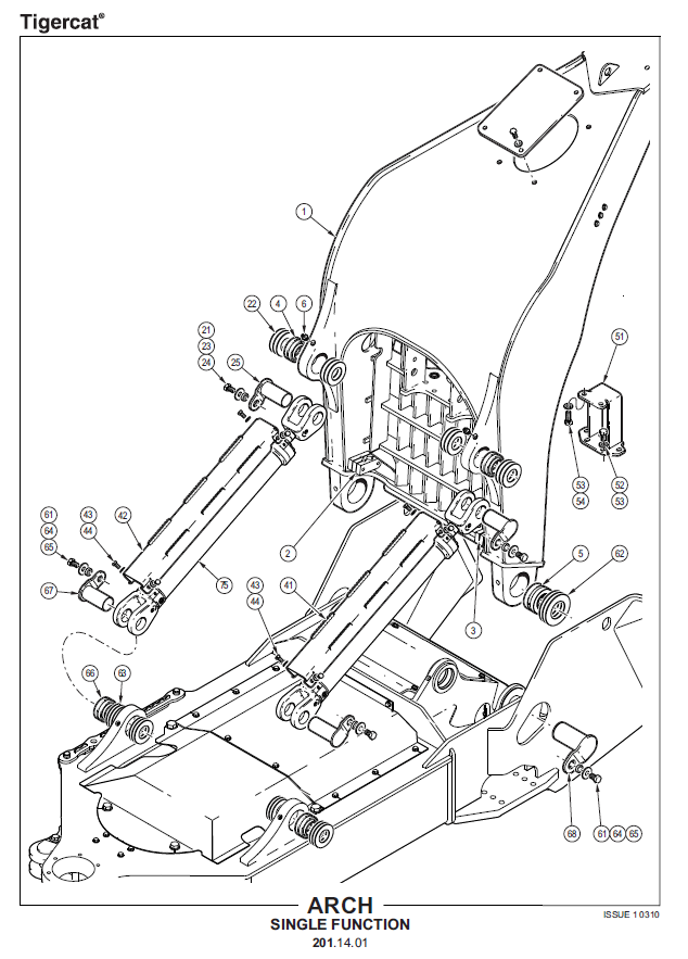 TIGERCAT 620D SKIDDER PARTS CATALOGUE MANUAL (6205201 - 6206200)
