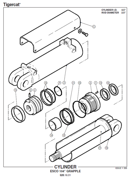 TIGERCAT 620 SKIDDER PARTS CATALOGUE MANUAL (6200111 - 6200499)