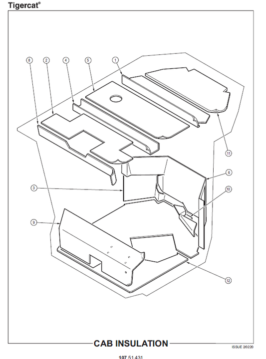 TIGERCAT 625E SKIDDER PARTS CATALOGUE MANUAL (6250501 - 6250800)