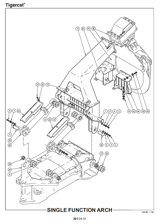TIGERCAT 630C SKIDDER PARTS CATALOGUE MANUAL (6302001 - 6303000)