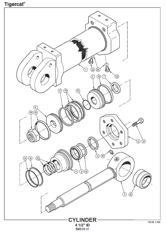TIGERCAT 630 SKIDDER PARTS CATALOGUE MANUAL (6300101 - 6300999)