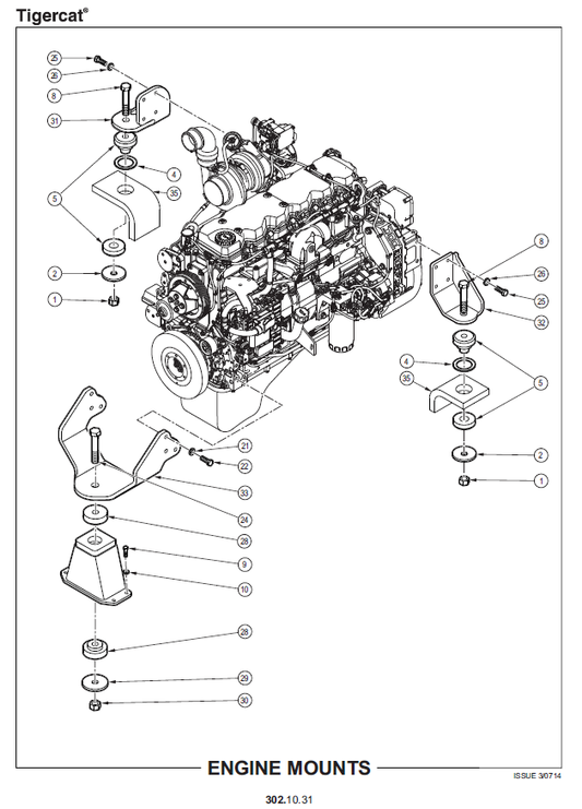 TIGERCAT 635E SKIDDER PARTS CATALOGUE MANUAL (6351501 - 6353000)