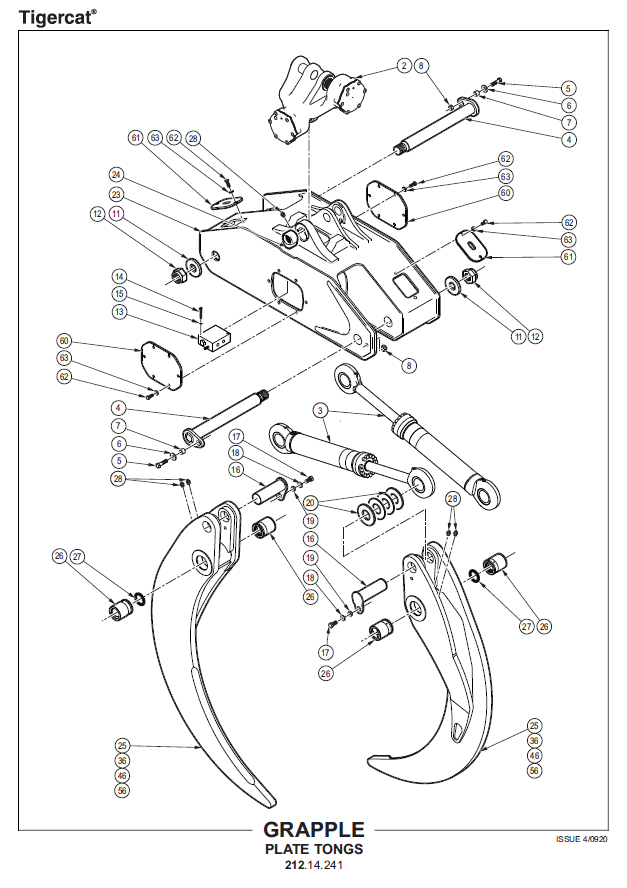 TIGERCAT 635H SKIDDER PARTS CATALOGUE MANUAL (6353201 - 6353700)