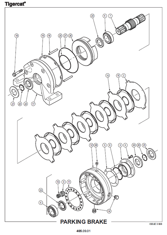 TIGERCAT 718E FELLER BUNCHER PARTS CATALOGUE MANUAL (7180901 - 7182000)