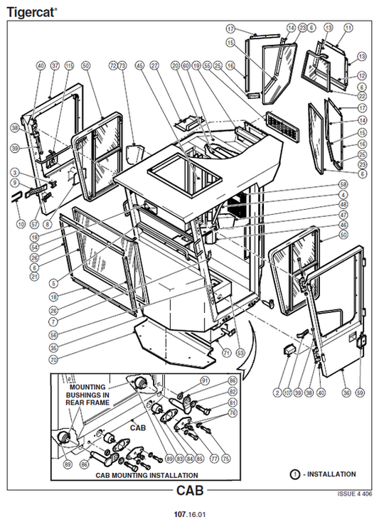 TIGERCAT 718 FELLER BUNCHER PARTS CATALOGUE MANUAL (7180101 - 7180900)