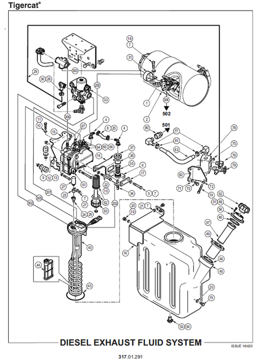TIGERCAT 718G FELLER BUNCHER PARTS CATALOGUE MANUAL (7182001 - 7183000)