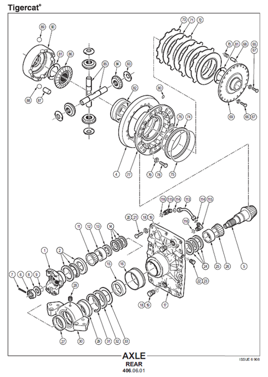 TIGERCAT 720D FELLER BUNCHER PARTS CATALOGUE MANUAL (7203501 - 7204400)