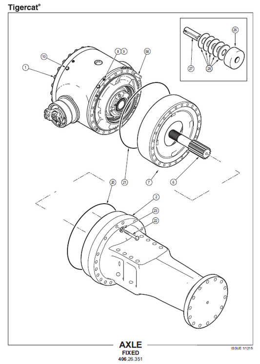 TIGERCAT 720G FELLER BUNCHER PARTS CATALOGUE MANUAL (7205601 - 7207500)