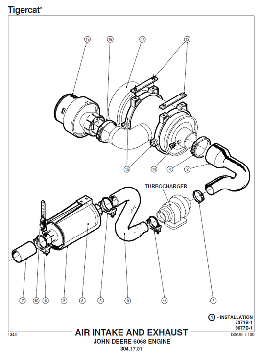TIGERCAT 724 FELLER BUNCHER PARTS CATALOGUE MANUAL (7240111 - 7240199)