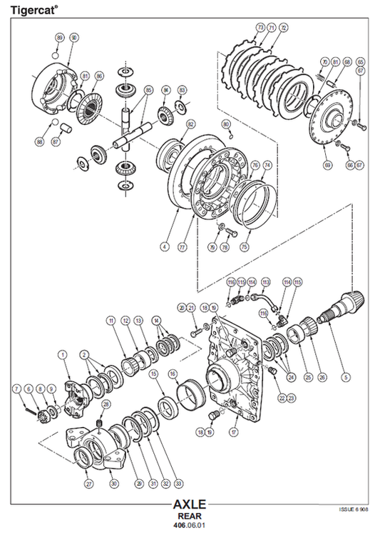 TIGERCAT 726 FELLER BUNCHER PARTS CATALOGUE MANUAL (7260101 - 7260999)