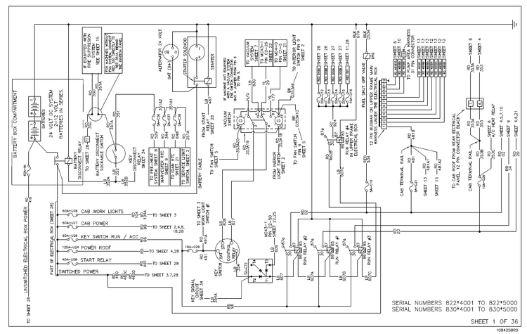TIGERCAT 822E FELLER BUNCHER ELECTRICAL SCHEMATIC MANUAL (82214001-82215000)