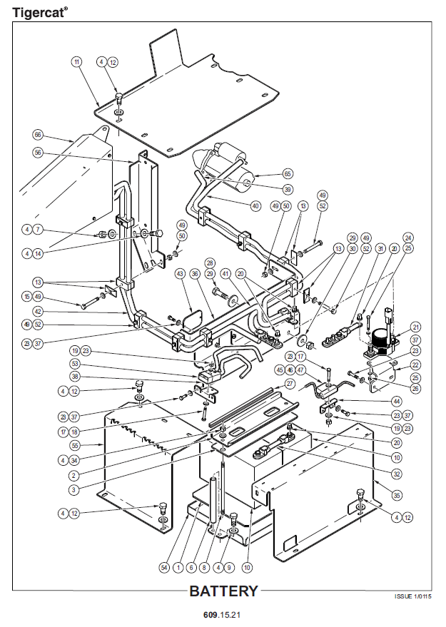 TIGERCAT 845E FELLER BUNCHER PARTS CATALOGUE MANUAL (84513001 - 84513500)