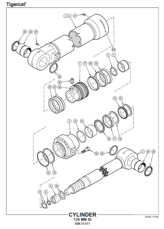 TIGERCAT 865 LOGGER PARTS CATALOGUE MANUAL (8650001 - 8650500)