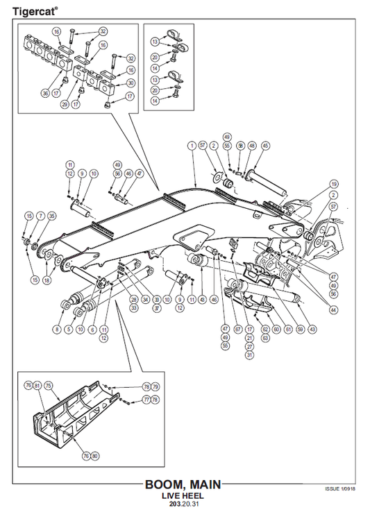 TIGERCAT 890 LOGGER PARTS CATALOGUE MANUAL (8900101 - 8900500)