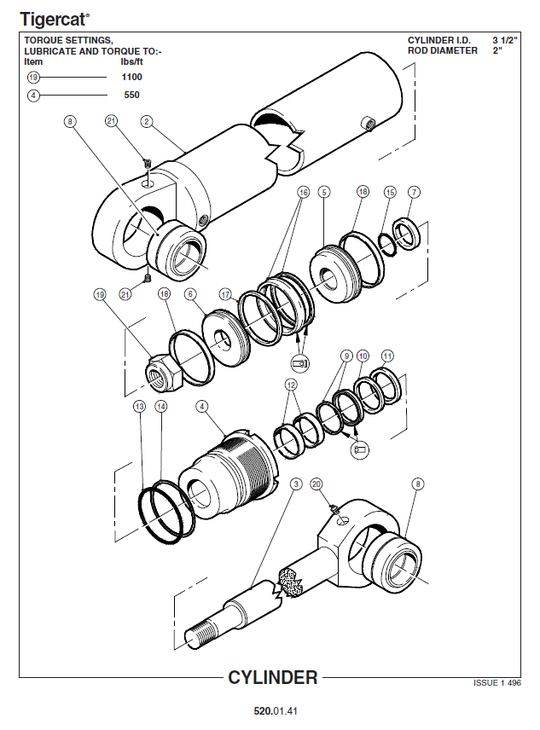 TIGERCAT C640 SKIDDER PARTS CATALOGUE MANUAL (6401001 - 6401499)