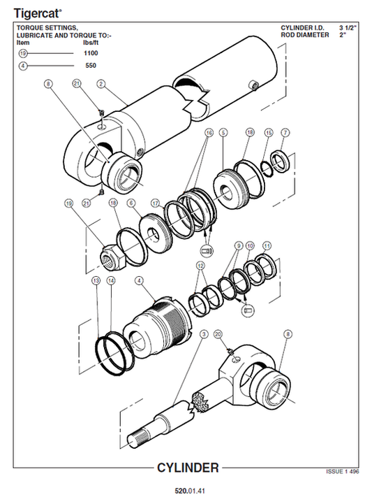 TIGERCAT C640 SKIDDER PARTS CATALOGUE MANUAL (6401001 - 6401499)