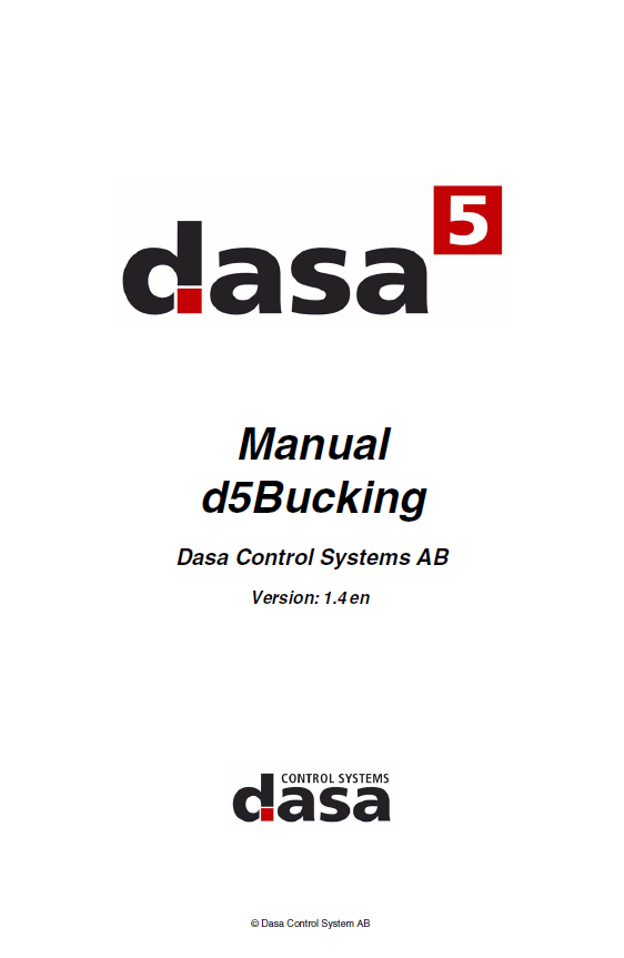 TIGERCAT DASA D5 HC570 HARVESTING HEAD OPTIMIZATION MANUAL (5700101-5701000)