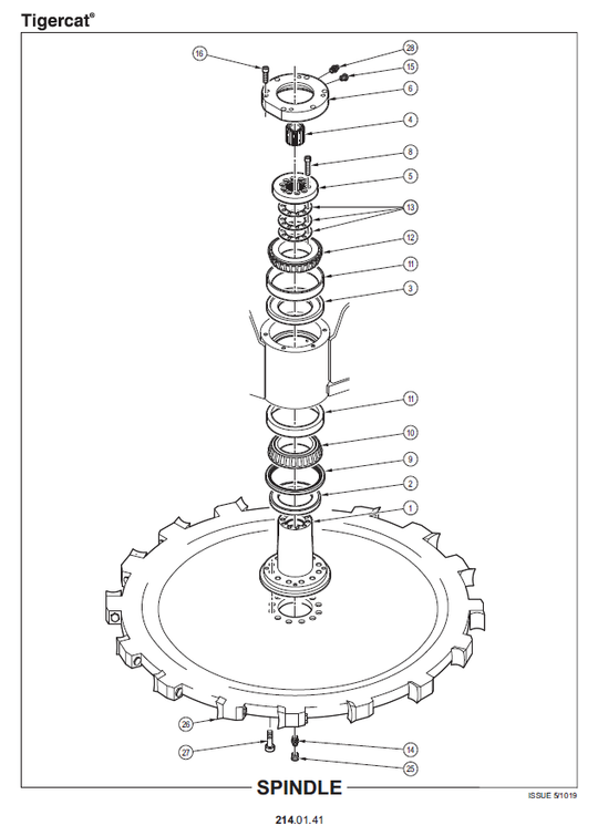 TIGERCAT DW5500 SAW HEAD PARTS CATALOGUE MANUAL (DW551501 - DW551999, DW552001 - DW553000)