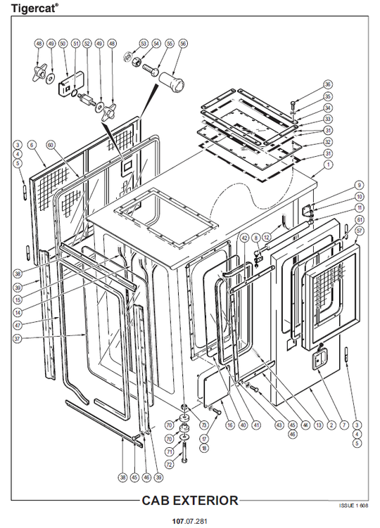 TIGERCAT H250B HARVESTER PARTS CATALOGUE MANUAL (250H0101 - 250H2000) - PDF FILE DOWNLOAD