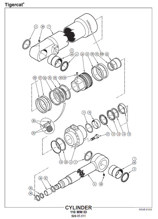 TIGERCAT H855C HARVESTER PARTS CATALOGUE MANUAL (85530101- 85532000)