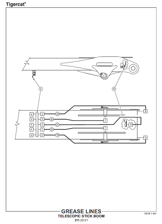 TIGERCAT H855D HARVESTER PARTS CATALOGUE MANUAL (85532001 - 85533000)