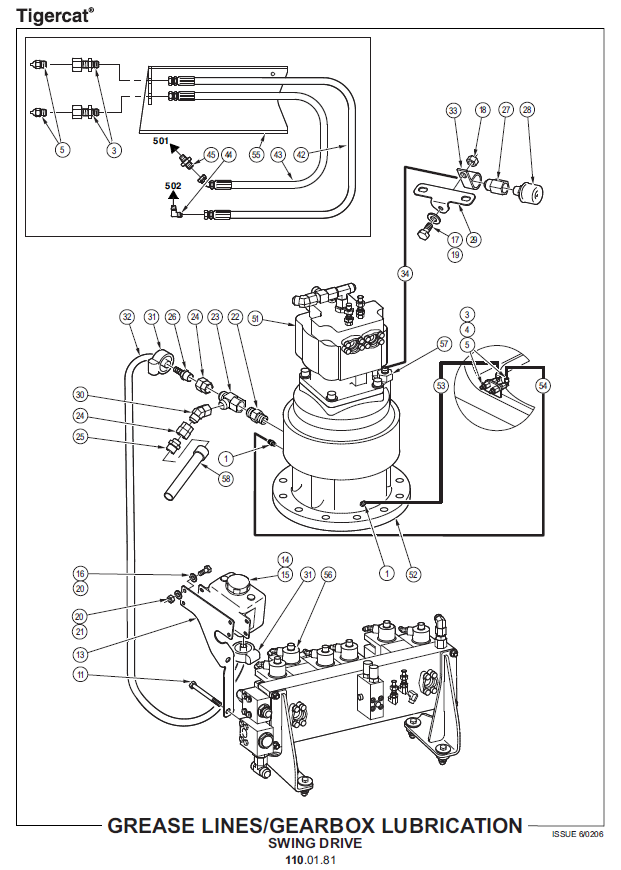TIGERCAT H860D HARVESTER PARTS CATALOGUE MANUAL (86031501 - 86033000)