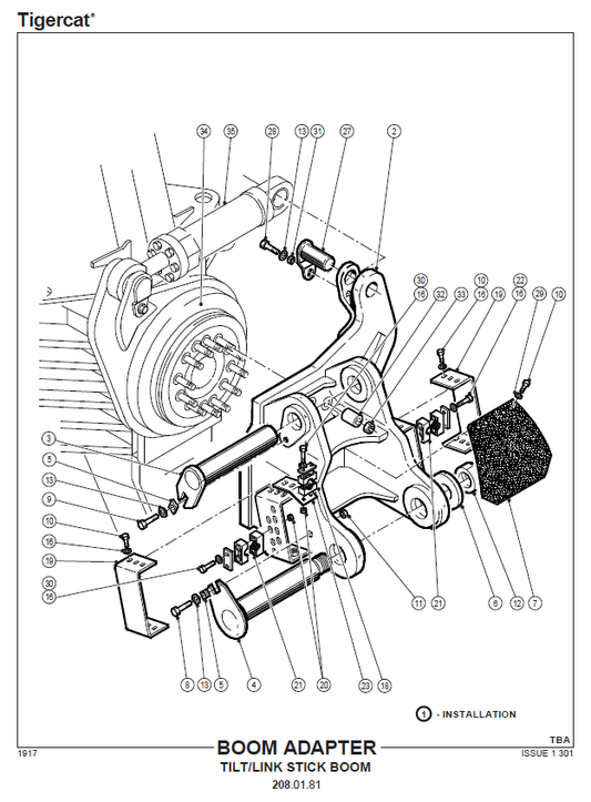 TIGERCAT L830 FELLER BUNCHER PARTS CATALOGUE MANUAL (830T0101 - 830T0499, 83020191 - 83020999)