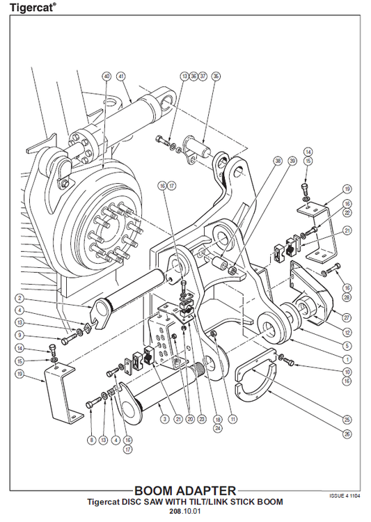 TIGERCAT L845C FELLER BUNCHER PARTS CATALOGUE MANUAL (84521501 - 84522500)