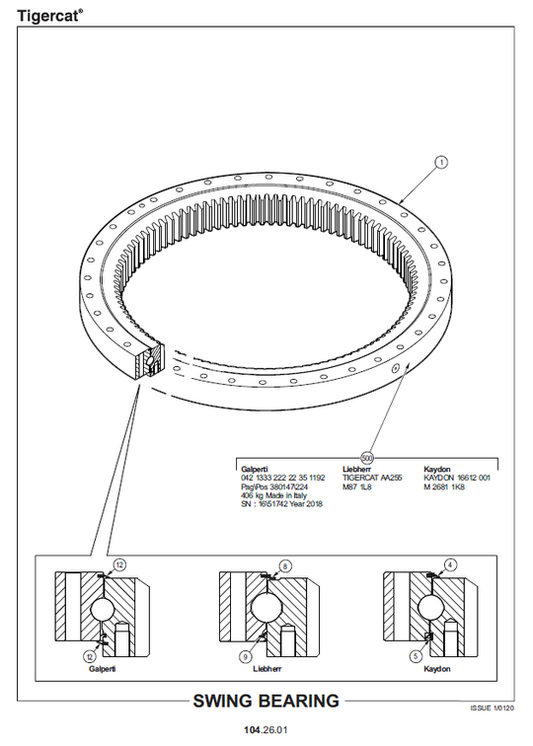 TIGERCAT L845D FELLER BUNCHER PARTS CATALOGUE MANUAL (84522501 - 84523000)