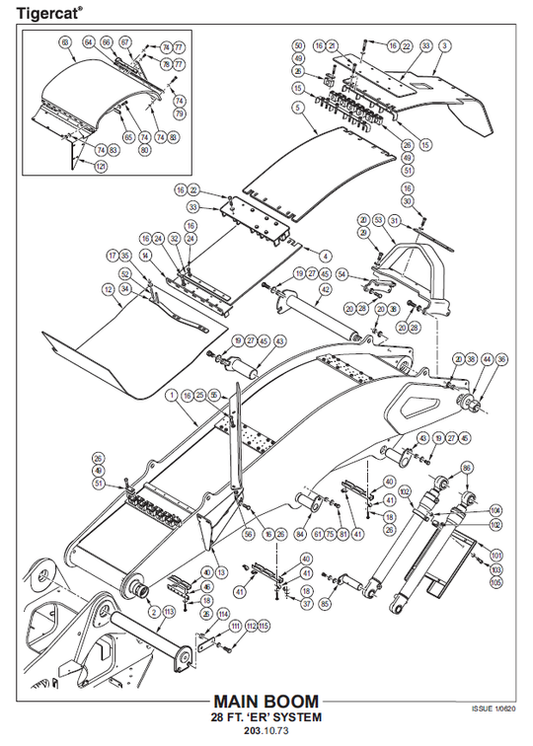 TIGERCAT L870D FELLER BUNCHER PARTS CATALOGUE MANUAL (87023501 - 87025000)