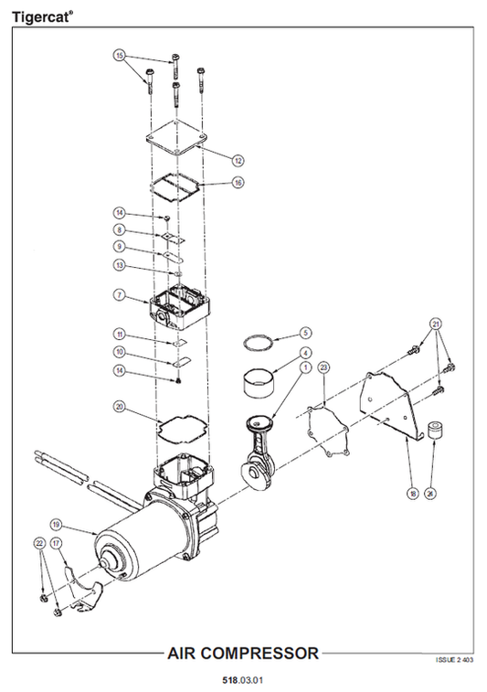 TIGERCAT L870 FELLER BUNCHER PARTS CATALOGUE MANUAL (870T0130-870T0499, 87021001-87021499)