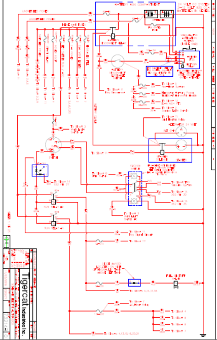 TIGERCAT LH820D HARVESTER ELECTRICAL SCHEMATIC MANUAL (82081001-82082000)