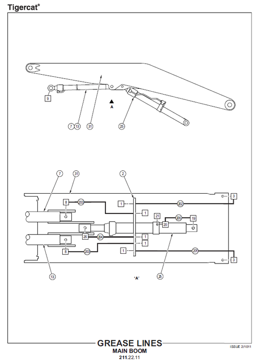 TIGERCAT LH830C HARVESTER PARTS CATALOGUE MANUAL (83081001 - 83083000)
