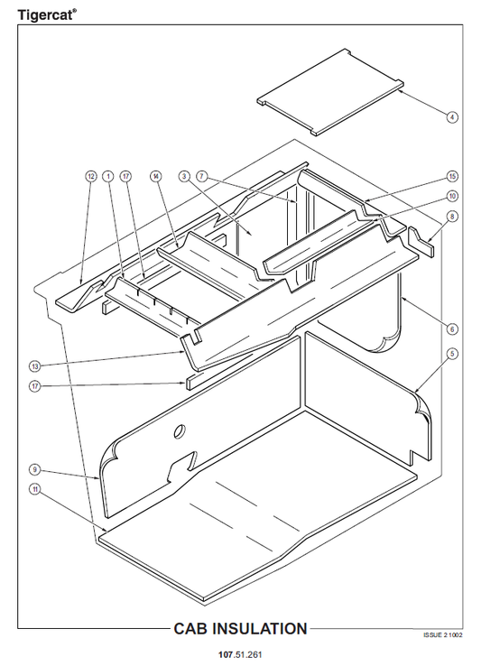 TIGERCAT LH830 HARVESTER PARTS CATALOGUE MANUAL (83080191 - 83080999)